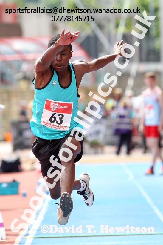 Junior boys triple jump, English Schools Track and Field. Photo: David T. Hewitson/Sports for All Pics